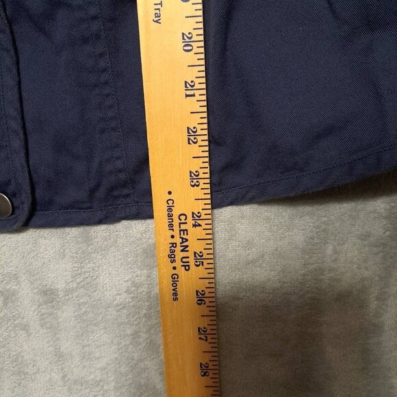 Pendleton Womens Navy Blue Collarless Jacket With Button Front & Flap Pockets XL - Picture 5 of 12